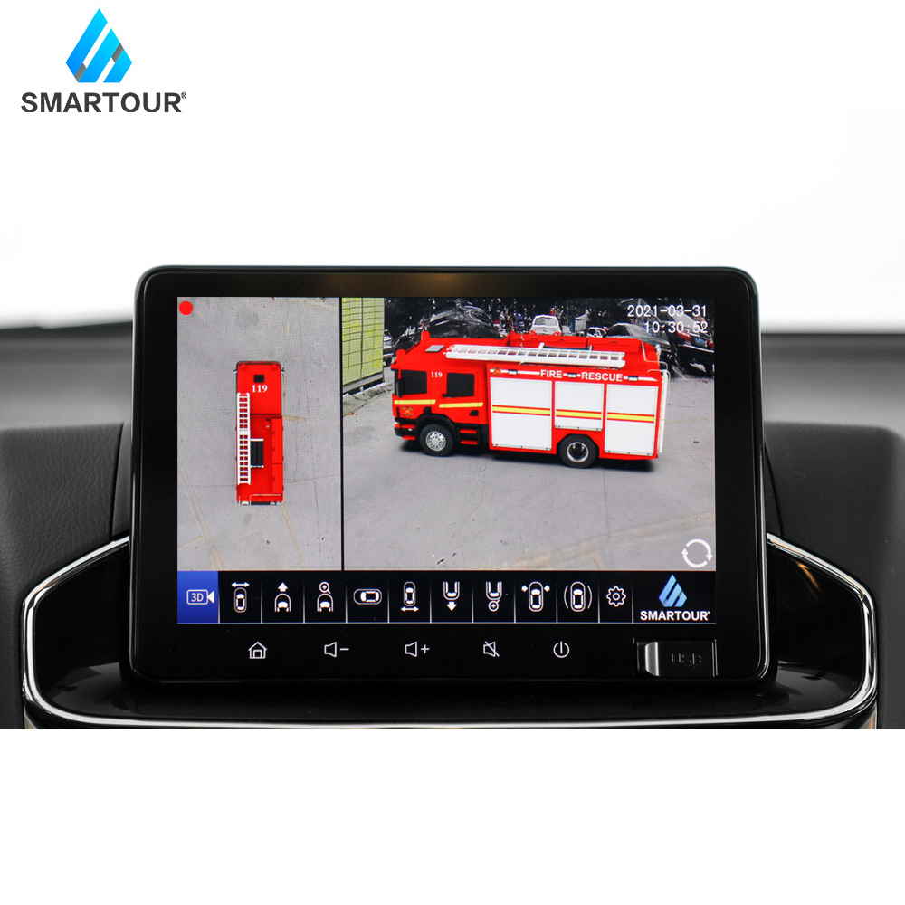 Smartour автомобиля 3D 360 градусов окружающий взгляда птицы системы безопасности для автобуса грузовика 4 полосная автомобильная камера, видеорегистратор для школьного автобуса помощь