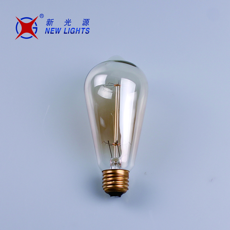 Хорошее качество ST64 110-240V 40/60W Vintage Edison Bulb прозрачная резные шпили заколка для волос, Вольфрамовая лампа накаливания