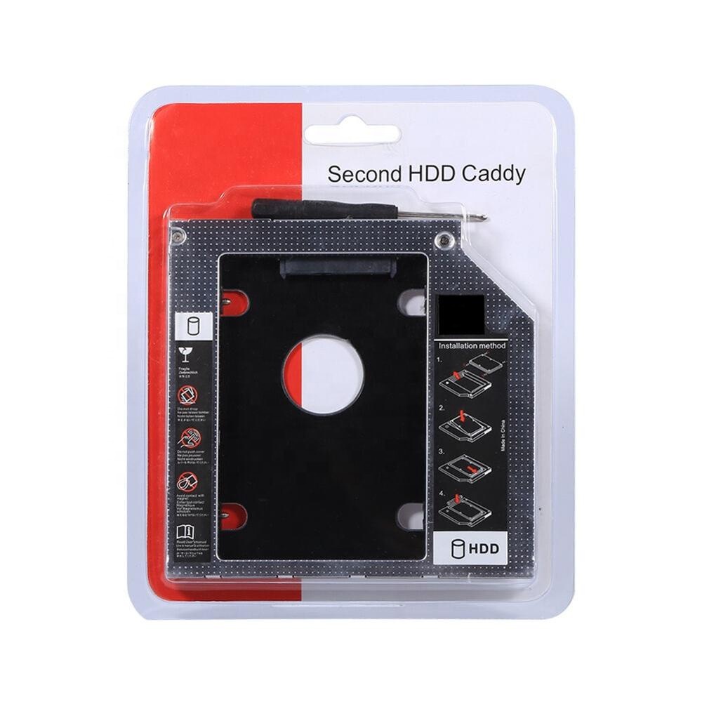 С рамкой, 2-й HDD SSD SATA Caddy для Dell Latitude E5420 E5520 E5430 E5530