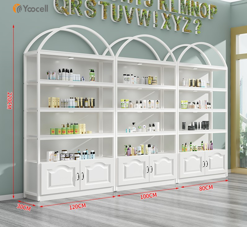 Yoocell белая цветная бутылка для шампуня, продукция для демонстрации косметических продуктов, полка для мебели салона красоты