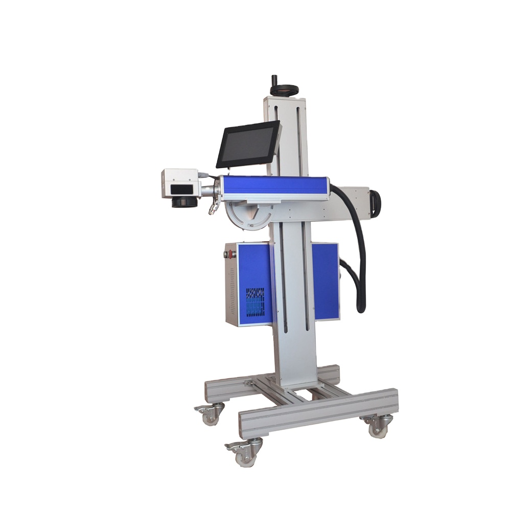 Touch screen printing machine jewelry pcb optical flyer laser fiber marking machine for metal