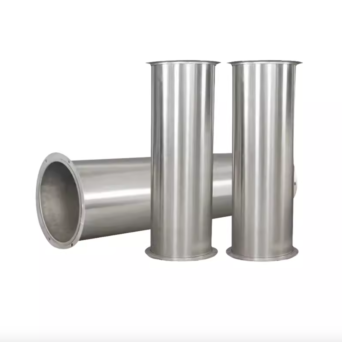 304/201 stainless steel welded air duct fitting seamless high temperature resistant dust removal smoke exhaust ventilation duct