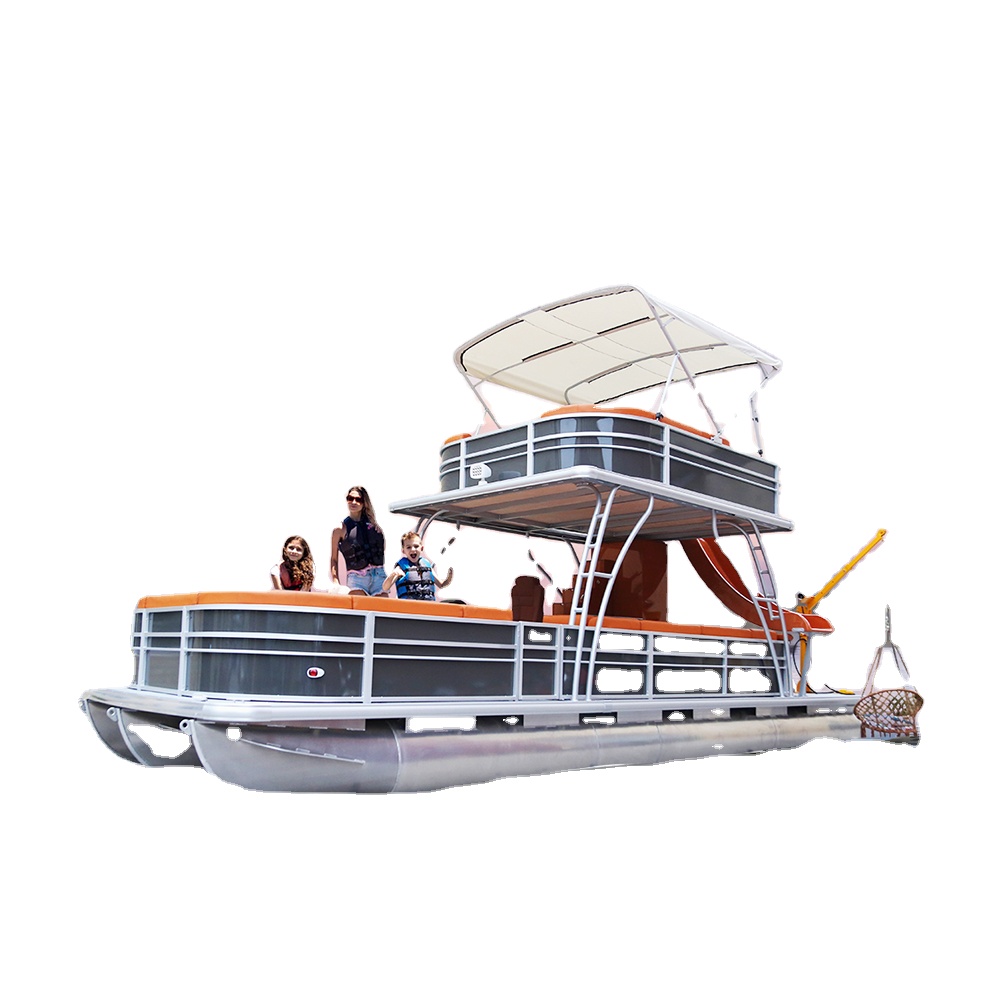 2021 New Luxury Aluminum Best Fish And Cruise Family Party Barge Pontoon Boat For Sale