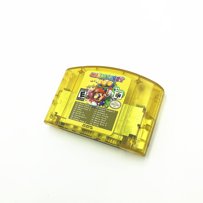 Версия США Желтый корпус mario party 1 2 3 n64 18 в 1