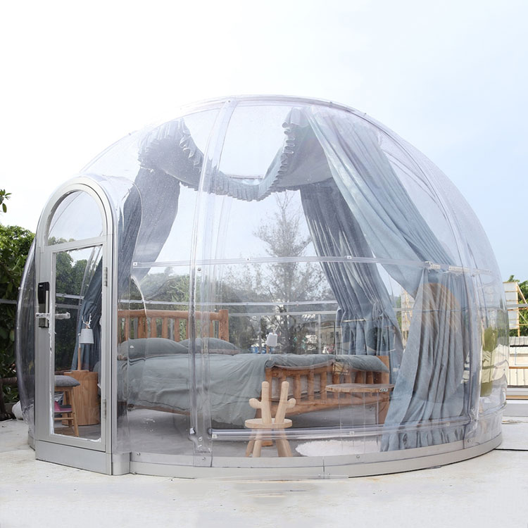 Outdoor camping glamping geodesic dome tent kit bubble house hotel trade show tents for sale