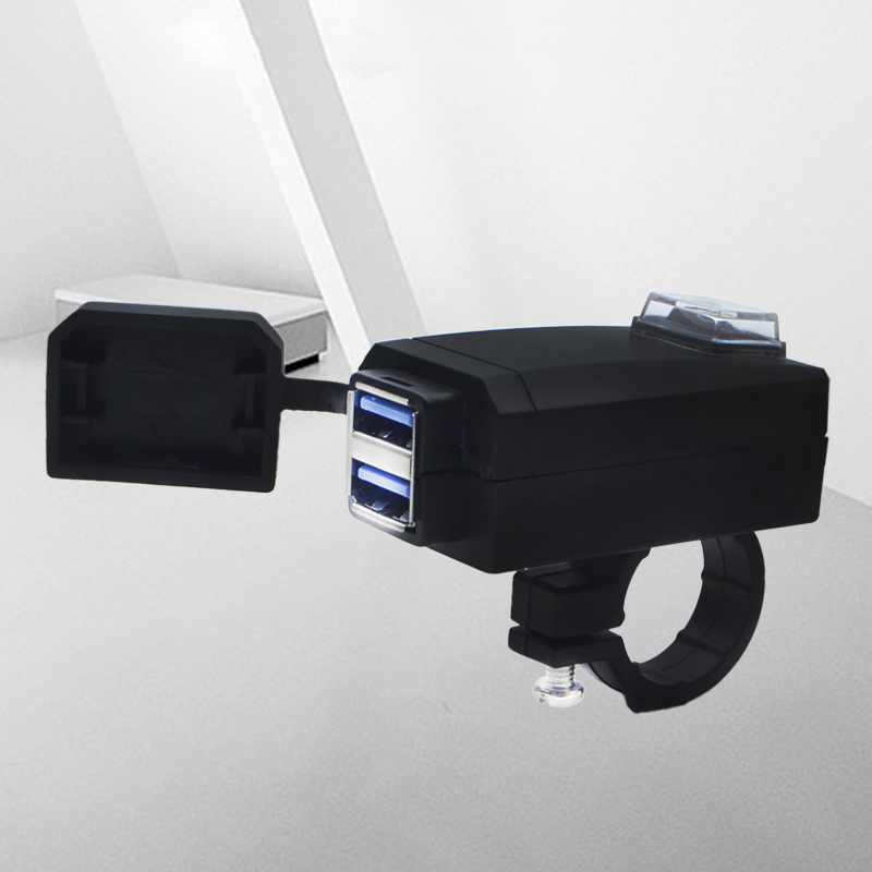 Стабильный и прочный мотоцикл 12 в быстрая зарядка USB велосипед Скутер двойной