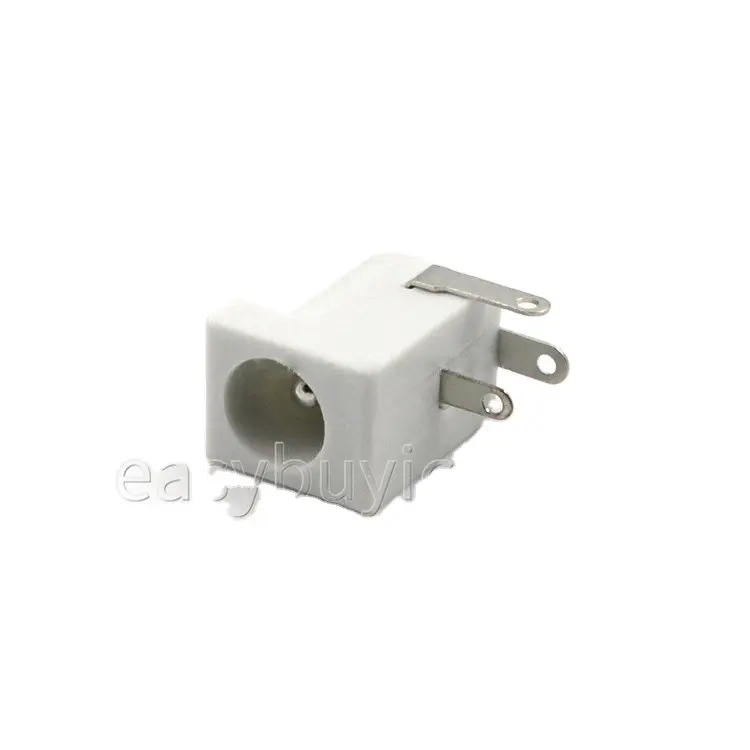 DC-005 DC Power Jack Socket Connector DC005 5.5*2.1mm 2.1 Socket Round pin 3pin White Color