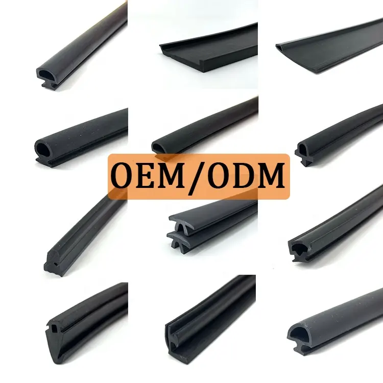 Waterproof Fireproof Soundproof Profile Flat Extruded Epdm Door Window Custom E-shape Silicone rubber Pvc Sealing Strip