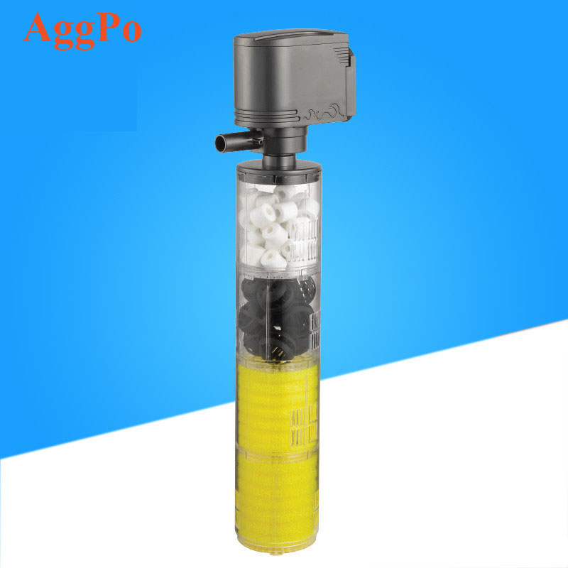 Aquarium filter Oxygenation Pump Spray Built-in Filter Material Water Purifier Filtration Mini Aquarium Filter Fish Tank