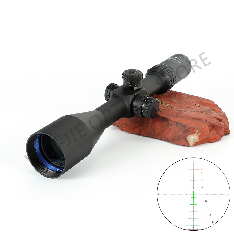 Оптический прицел SULIKO 5-25x50 FFP Z1000, Регулируемый тактический прицел с зеленой и красной точкой для охоты