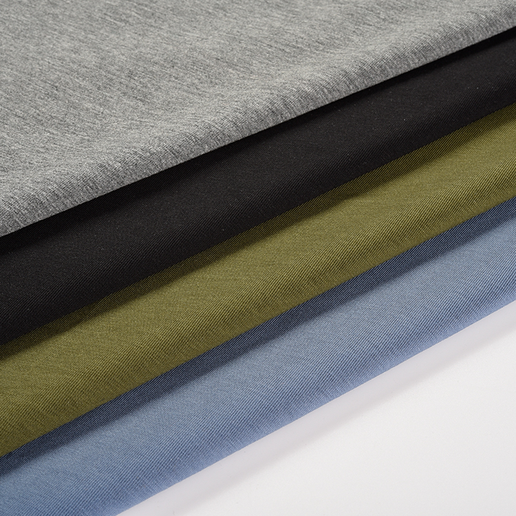 Hot sale men's t shirt modal lycra polyester cotton fabric