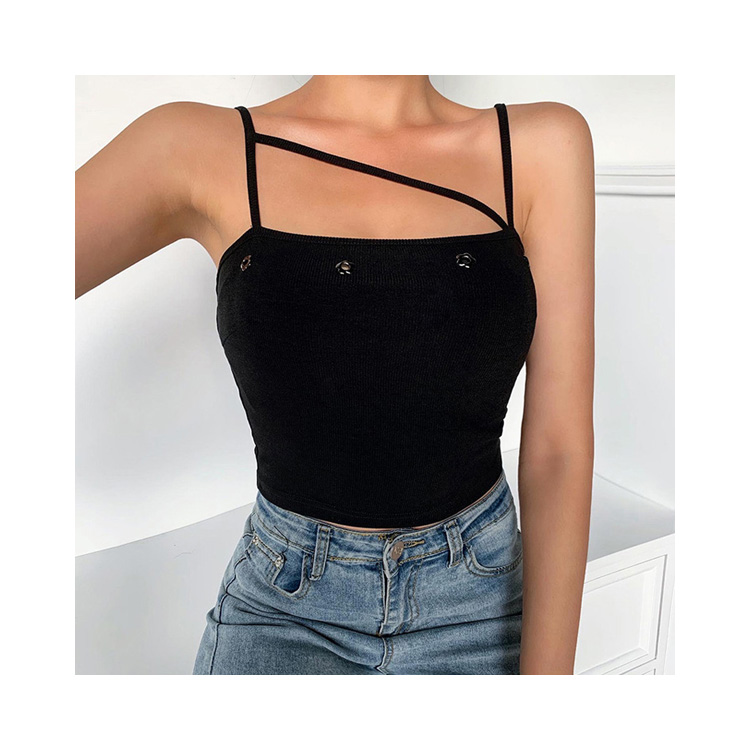 YH2764 Korean Style Summer Fashion Design Tight Crop Sexy Knit Camisole For Women