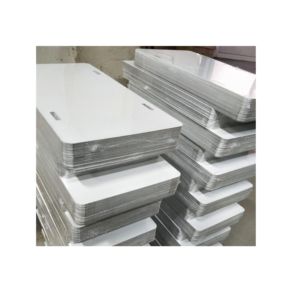 High Quality Sublimation Aluminium Metal License Plates Tags Blanks Custom Sizes USA Standard Sizes