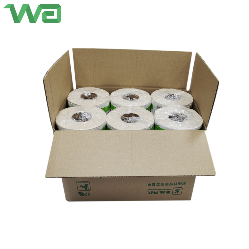 OEM custom FSC 1-4 Layer bamboo toilet paper roll with printed logo wrapping paper