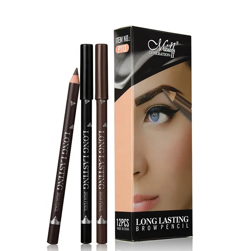 Waterproof eyeliner wooden pole eyeliner 3 colors no faded and no smudge eyebrow pencil