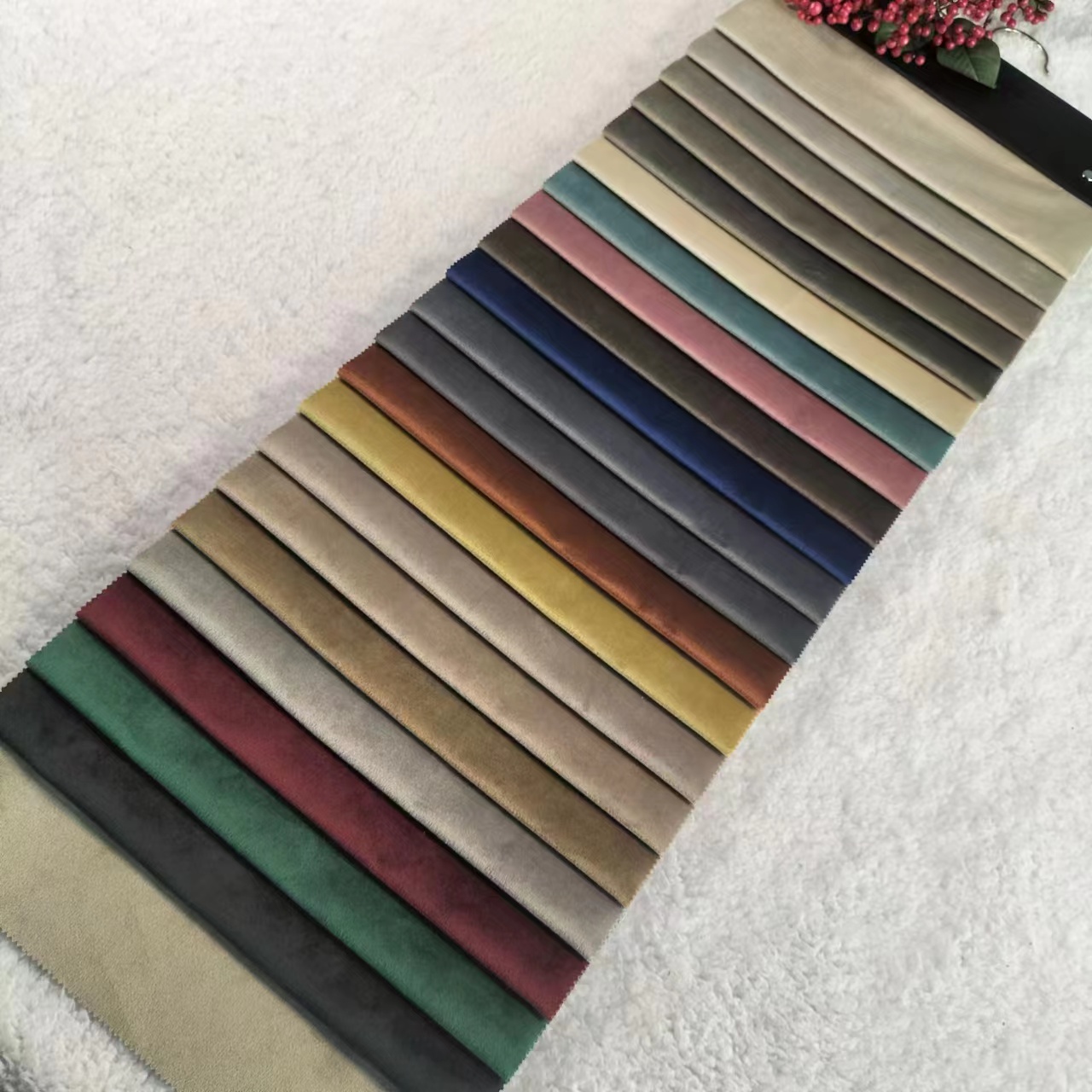 100%polyester Textile Fabric Holland Velvet Fabric Curtains 100% Polyester Fabric with TC Backing for Velvet Woven Fast Delivery