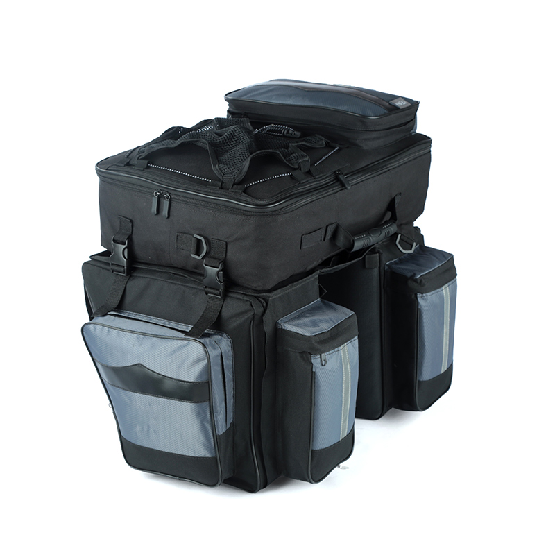 Велосипедная сумка Panniers на заднее сиденье велосипеда, сумка со светоотражающей отделкой и большими карманами