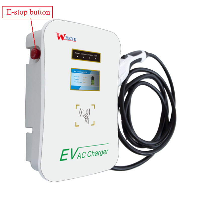 1 Phase 32A AC Customized Wallbox EV Charging Station Compatible with All Evs type 2 new energy charging pile