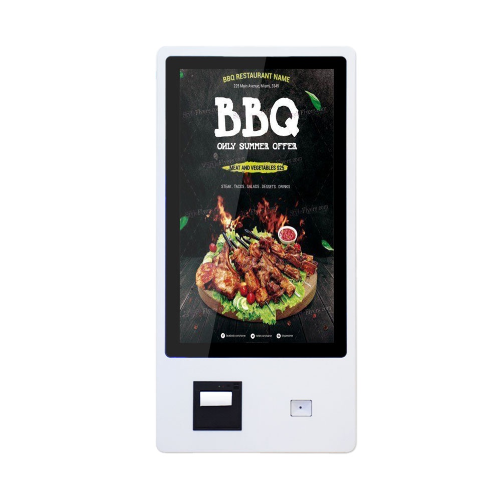 Factory cheap price 32 inch touch screen self-service payment kiosk machine digital signage for fast food order kiosk