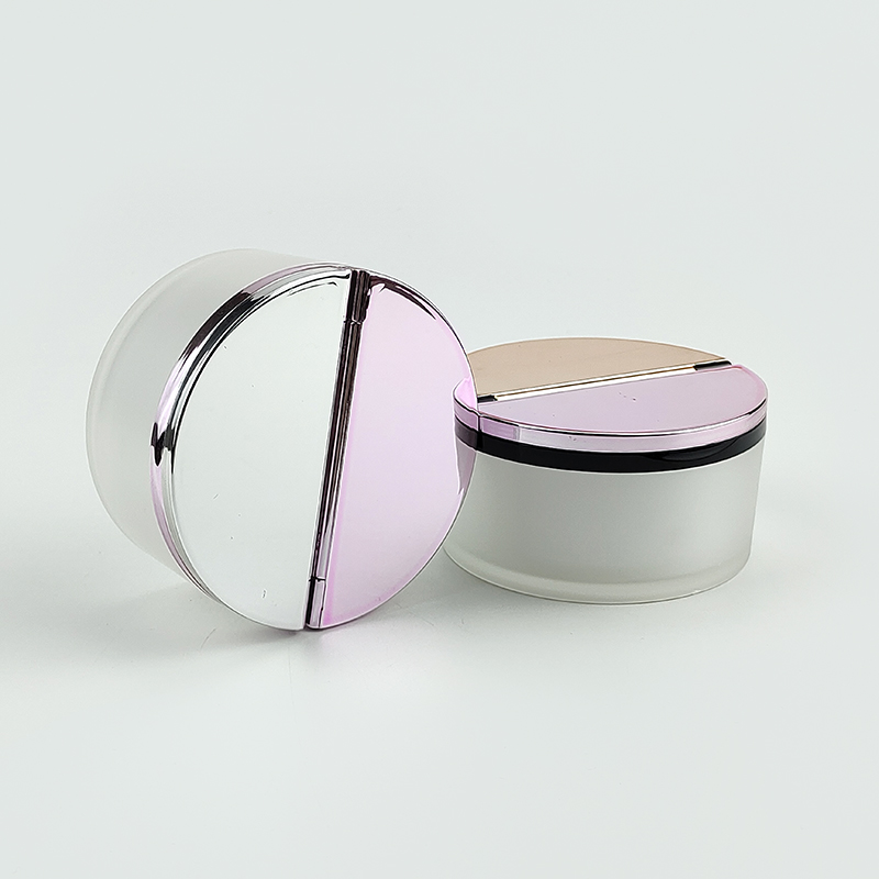 New Style 30g 30g Gold Plastic Double Side Cosmetic Jar With Spoon Or Applicator For Day and Night Cream
