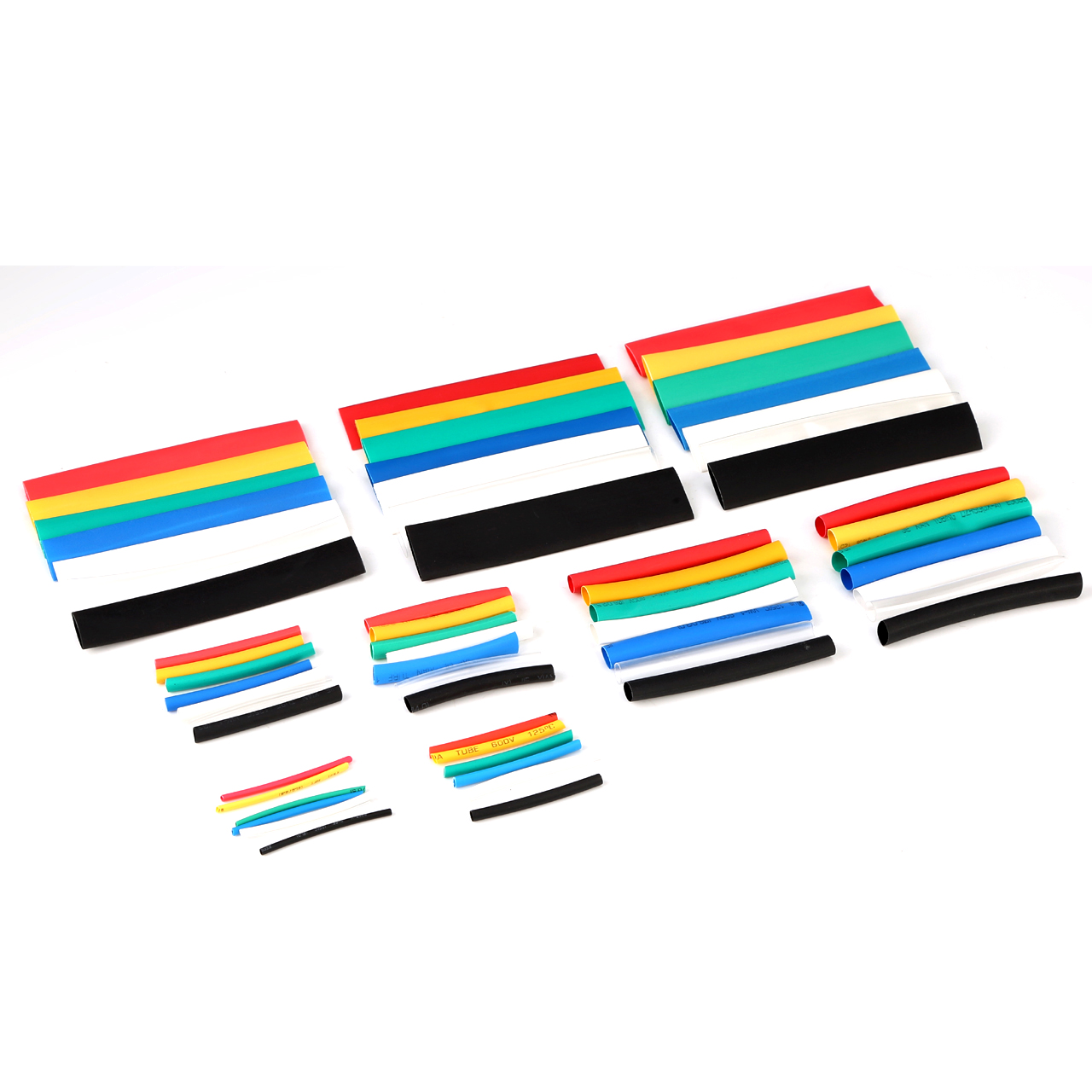 385pcs/set color transparent polyolefin roll pack thin wall pe environmental protection 2:1 heat-shrink tube