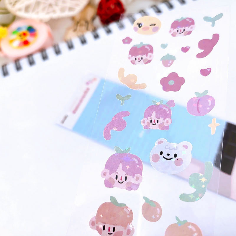 Прозрачные вырезанные наклейки kawaii, Стикеры для журнала, планировщик, водонепроницаемые