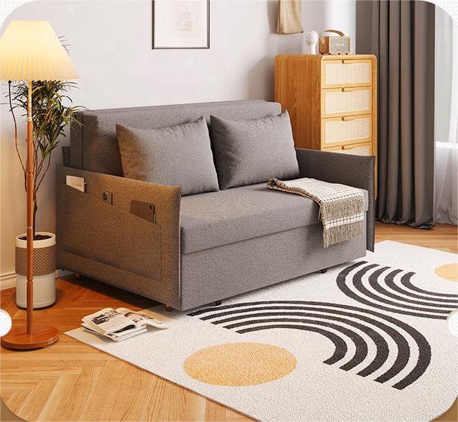 Small 1.2m Convertible Sofa Bed Home Living Room Furniture with Single or Double Seat Upholstered in Durable Fabric