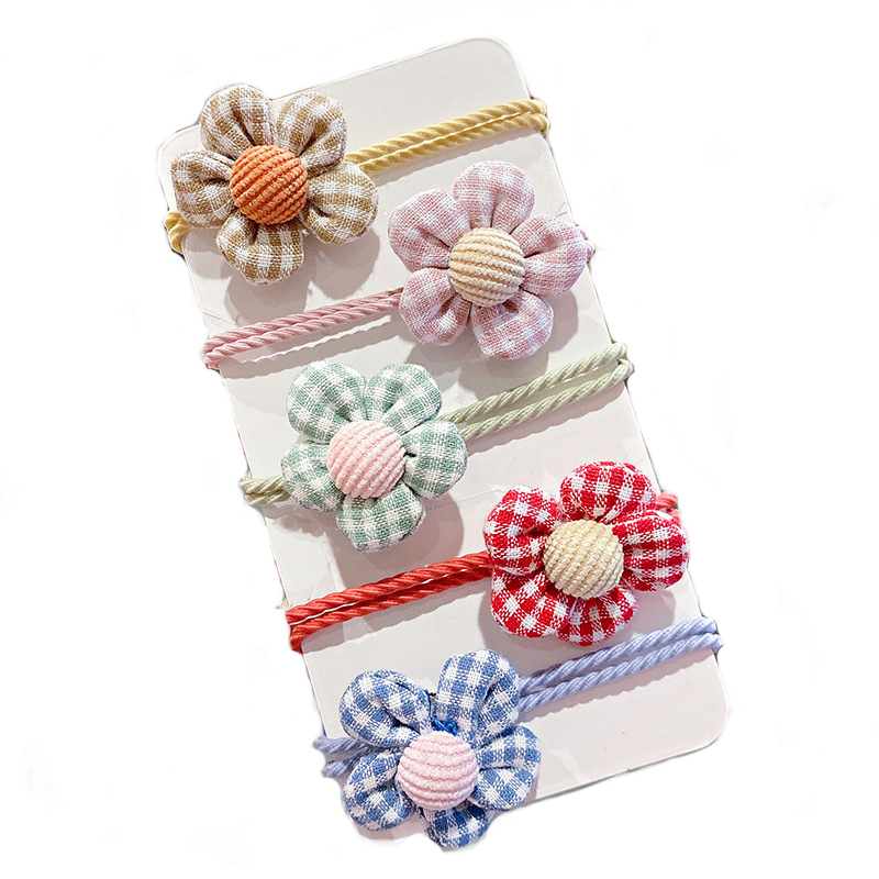 Hairpin Clamps hair accessories Elastic Hair Bands Girls Cartoon Elastic Head Hair Tie Bands Ropes Girls Ponytail Holders set