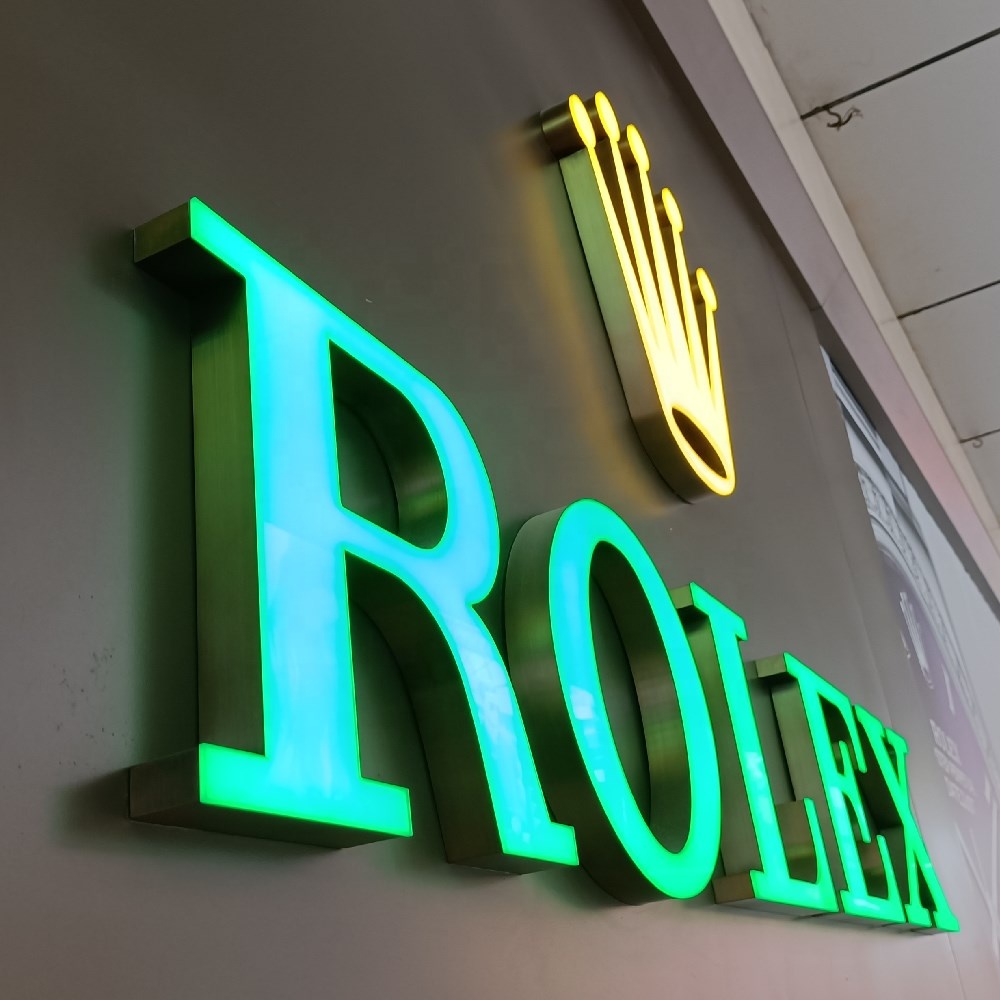 Quality acrylic backlit light letters sign custom sign made outdoor light up 3d logo acrylic luminous led logo sign