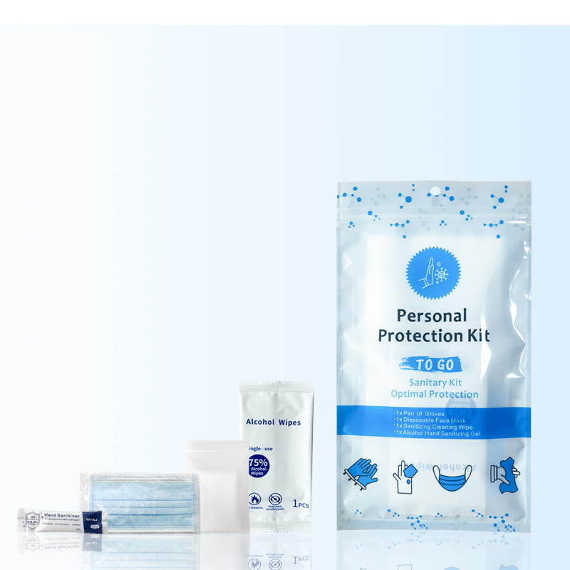 Disposable airplane amenity travel safety kit
