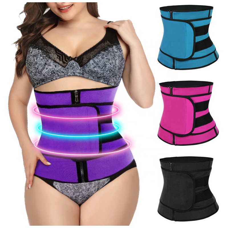 customize neoprene tummy wrap corset plus size waist trainer support belt shapewear for women's