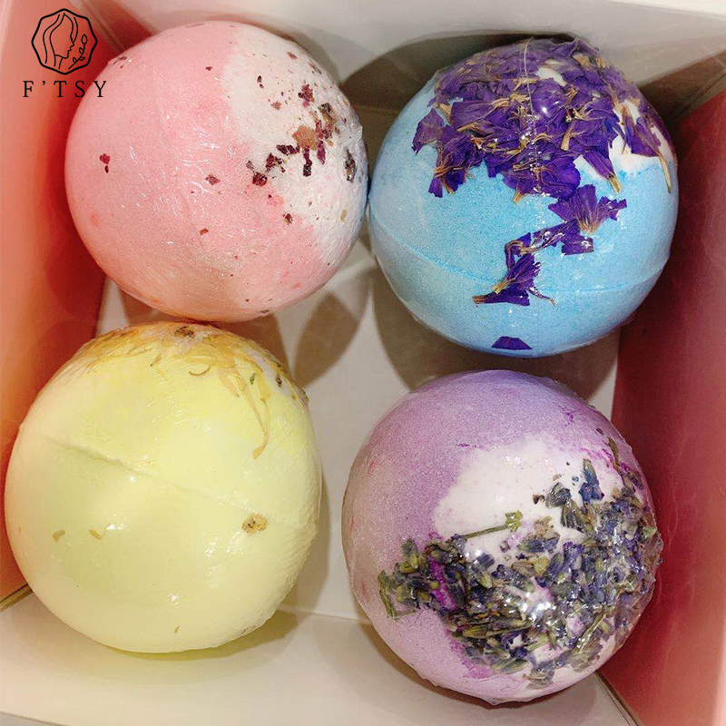 Hot Sale Organic Natural Relaxing Flower Rose Whitening Nourishing Skin Care Bubble Bath Bombs Sets