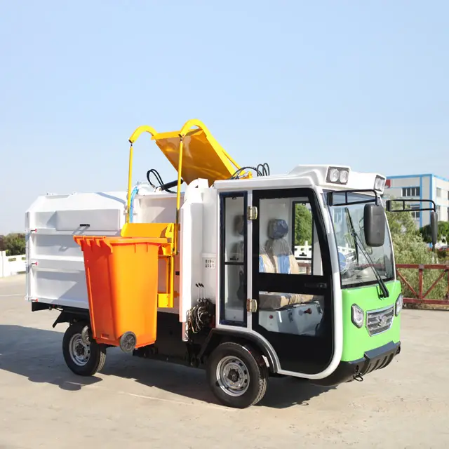 MN-H92 Electric Garbage Collection Truck Container Lifting Truck 1.5 Ton Capacity Garbage Transport Vehicle