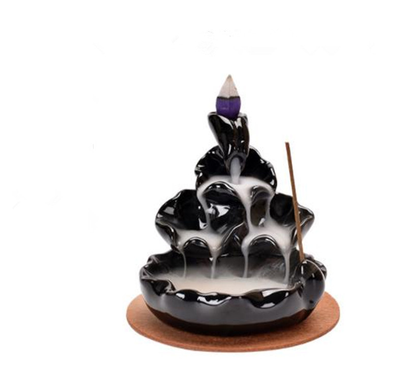 Hot sales smoke backflow incense burner wholesale zen lotus backflow incense burner