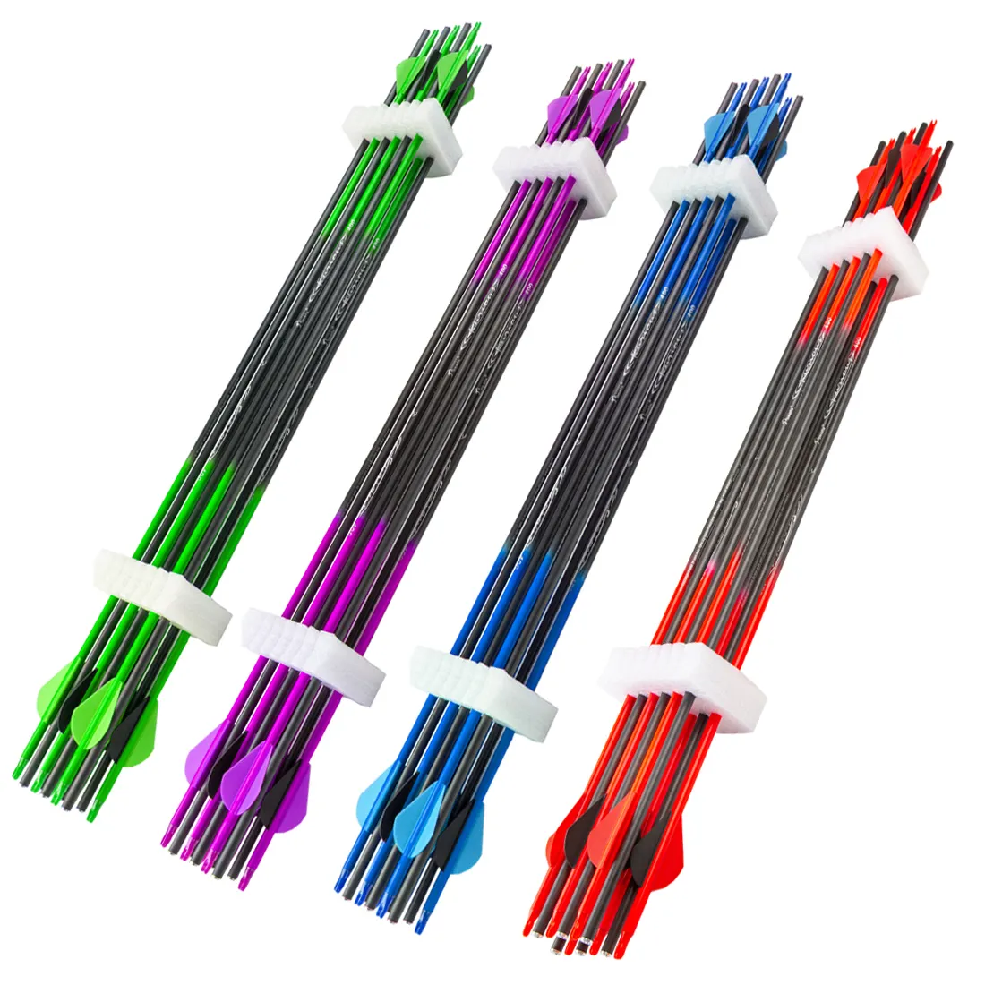 Carbon Arrows for Compound Recurve Bow Hunting Target ID4.2-5.2-6.2mm 25-38Inch Shaft Vanes Nock Tips