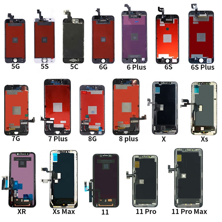 Мобильный телефон заводская цена сенсорный ЖК-экран сменный экран X XS Max 11 12 Pro Max 6 6S 7 8 Plus для iPhone Серия экран дисплей