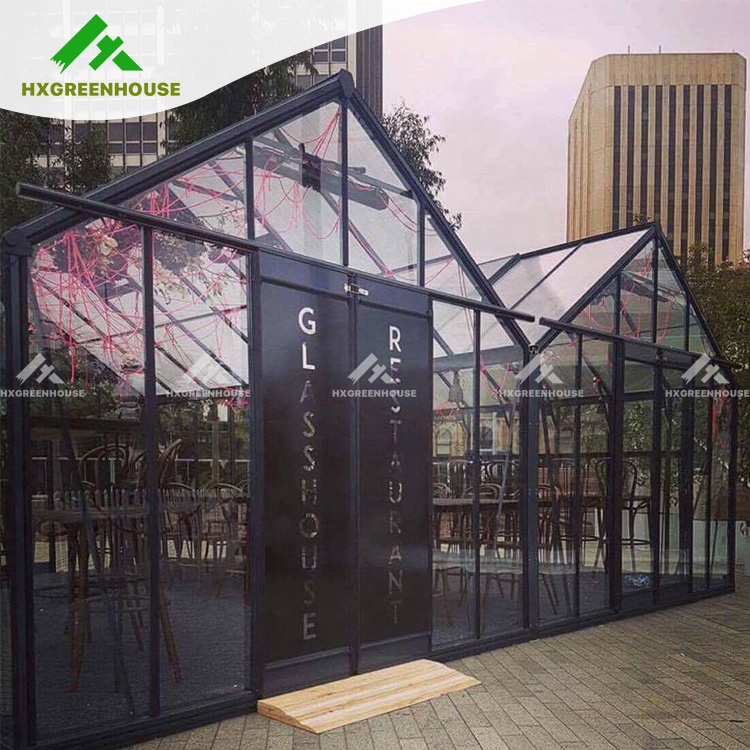 Glasshouse garden luxury china winter cover mushroom green house solar glass greenhouse kits accessories multi-span greenhouses