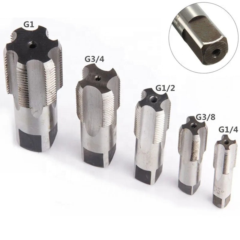 HSS tap and die set G1/16 G1/8 G1/4 G3/8 G1/2 G3/4 inch Taper Pipe Tap Metal Screw drilling tap G Threading Hand Tools British