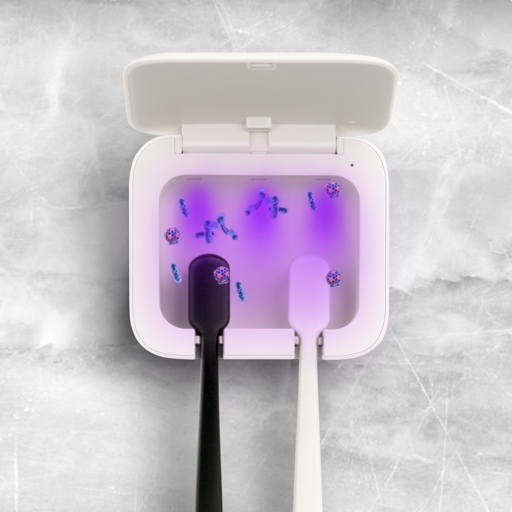 Смарт-Sterlizier USB аккумуляторная настенный Электрический пластиковый годный для УФ стерилизатор зубных щеток Ванная комната для зубной щетки для зубных щеток Держатель