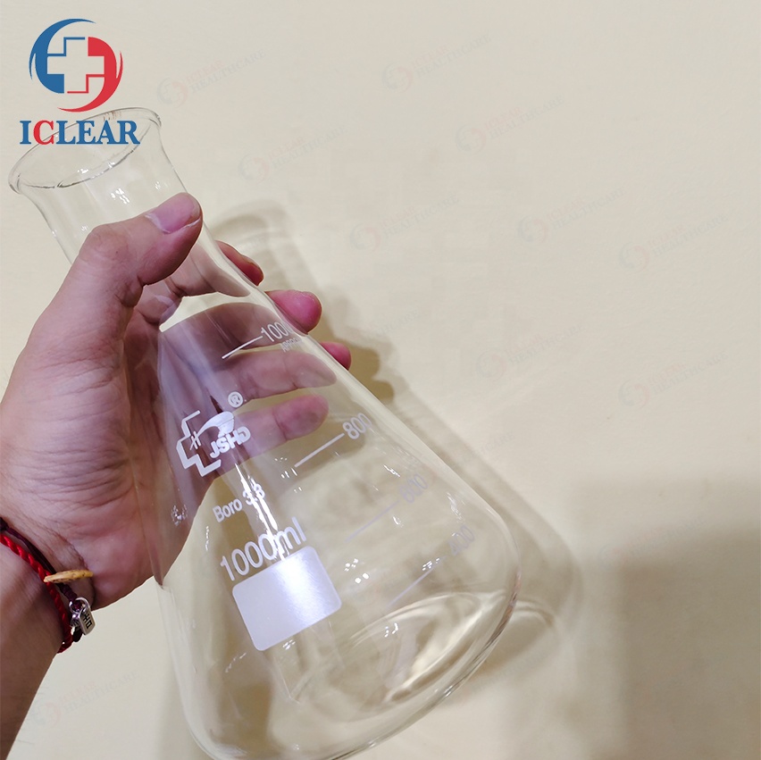Лабораторная колба Erlenmeyer из боросиликатного стекла 250 мл
