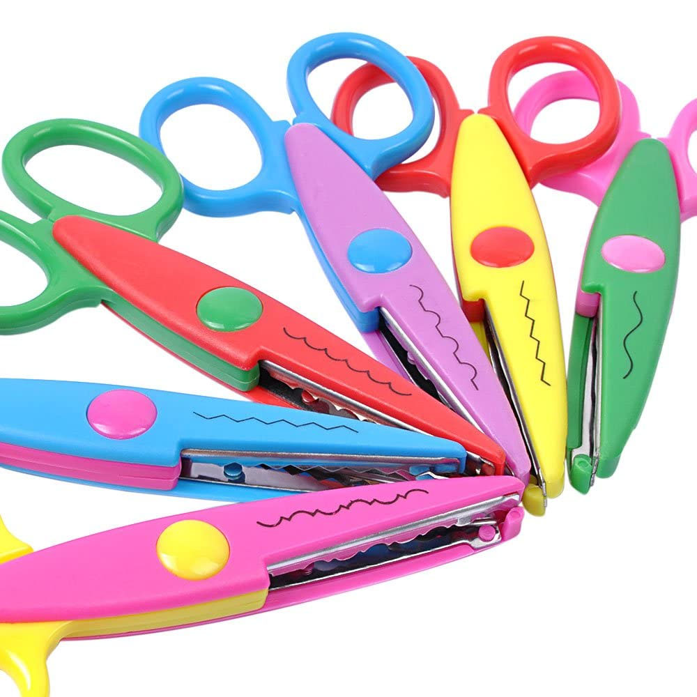 Colorful Decorative Paper Edge Scissor for Crafts, Kids Design