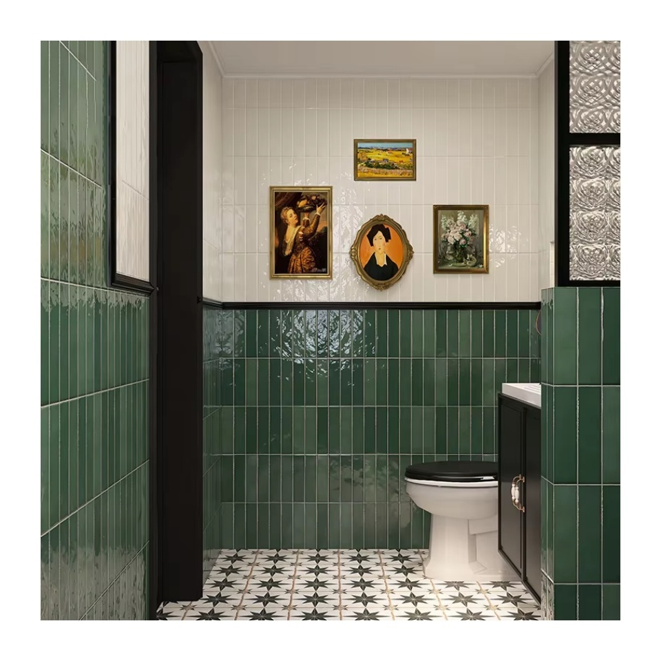 Longstar Latest Hotselling Tiles for Bathroom and Toilet Rectangle Mosaic Restaurant Wall Decoration in Spanish Style