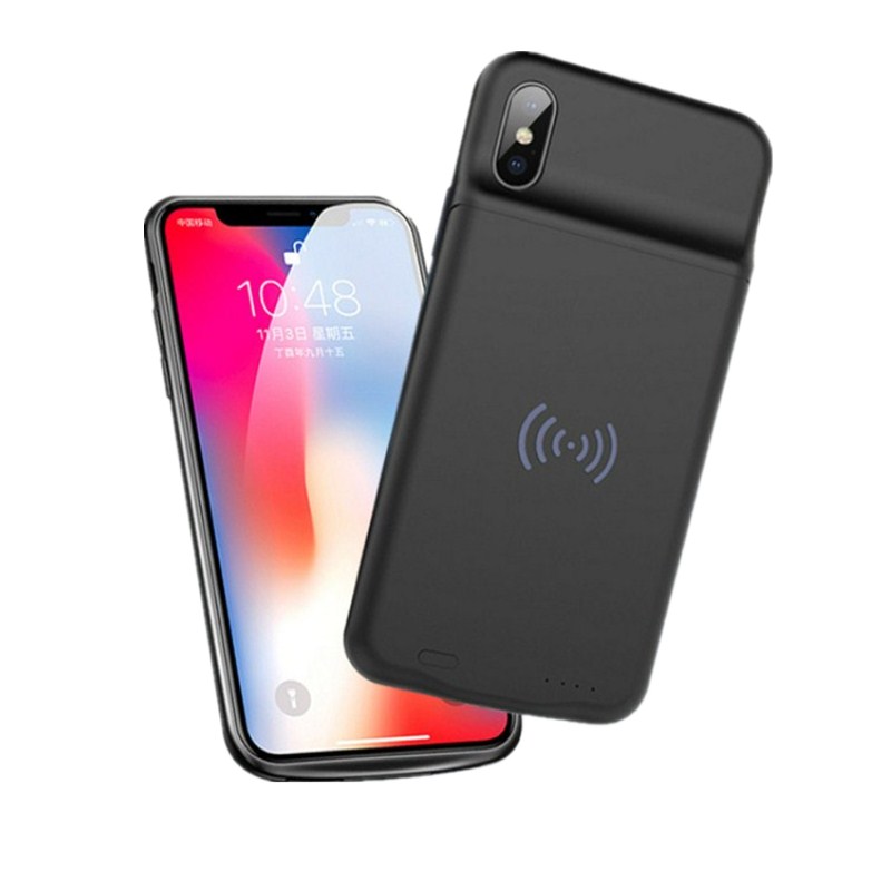 FCC Rohs Wireless charging smart battery case 3600 mah phone case with charge function for iphoneX