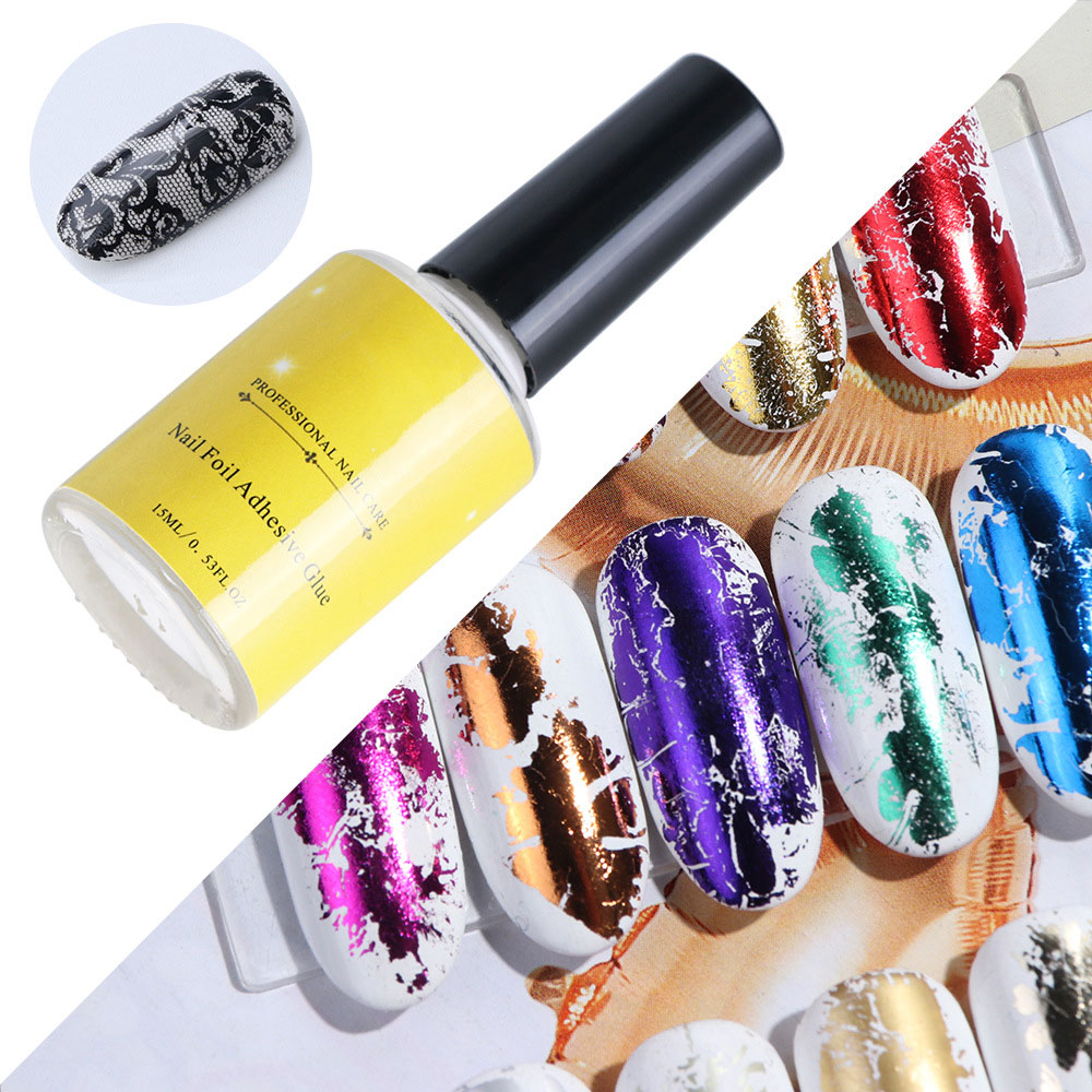 15ml Nail Art Glue For Foil Sticker Nail Transfer Tips White Star Glue Adhesive Nail Accessories Manicure Decor Tool