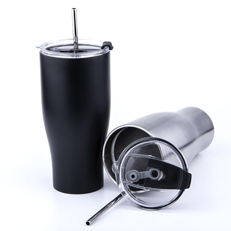 OKADI Оптовая 20 oz 30 oz Двойная Стенка нержавеющая сталь изолированный стакан для кофе с соломинкой