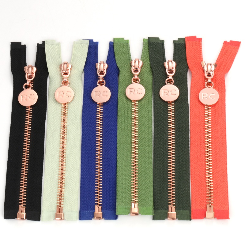 wholesale Jean zipper slider metal teeth brass custom Short nylon #7 close-end garment zipper accessories