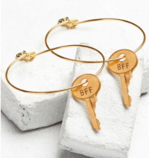 Custom New Creative Simple Jewelry Silver Plated Charm Key Lock Bracelet Lettered Giving Gifts For Woman Girls