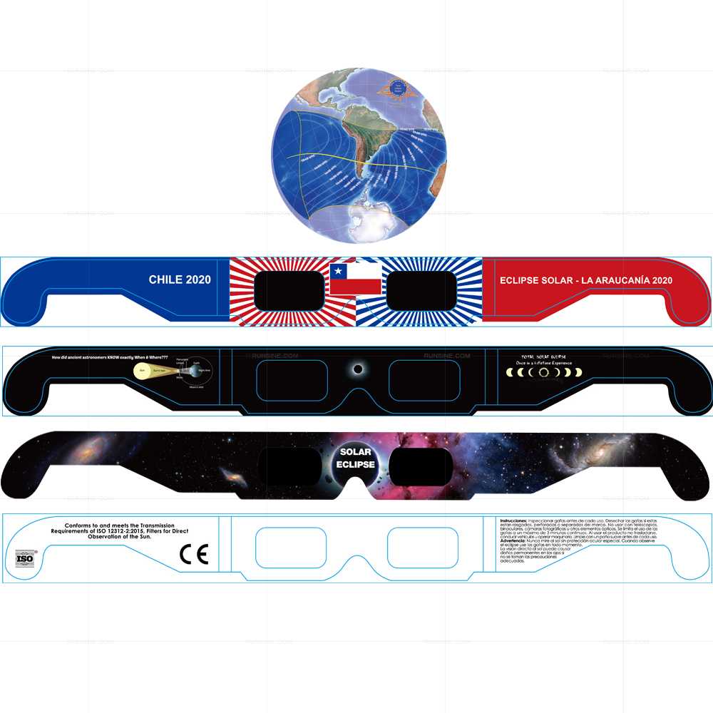 2020 очки Eclipse сертифицированы, солнечные очки Eclipse для Чили