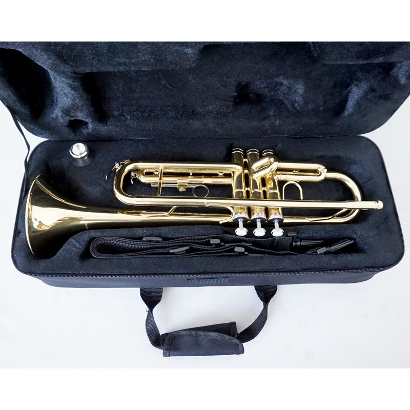 Brass Lacquered finish Bb key golden trumpet music instruments for sale