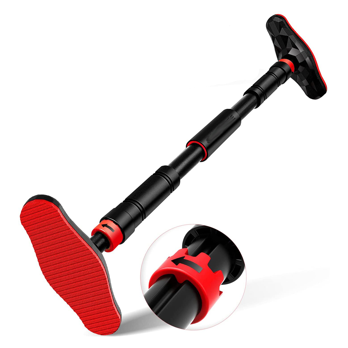Door Frame Mounted Multi Training Bar Upper Body Workout Bar with Soft Handles Up to 100kg
